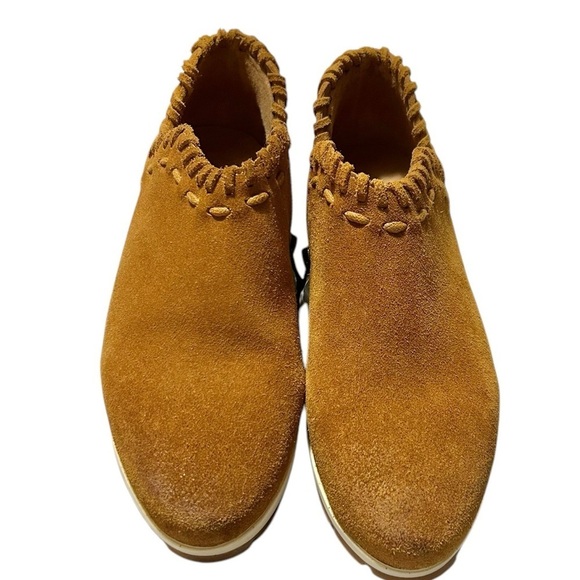 Antelope Scotty Platform Bootie Suede Cognac Brown Leather Moc Sneaker EU36 US6 - Picture 4 of 12